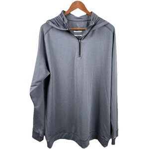 Swannies 1/4 Zip Hoodie Men XL Gray Grey Performance Pullover Stretch Golf